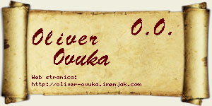 Oliver Ovuka vizit kartica